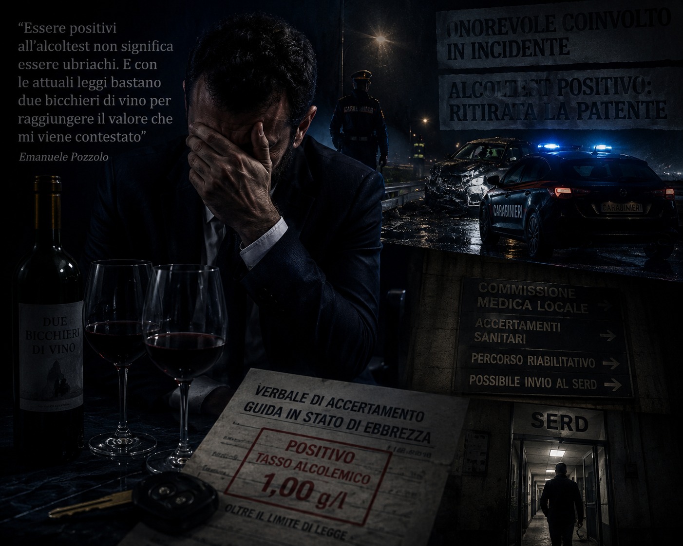 Due bicchieri di vino, una patente ritirata e una lezione sulla giustizia