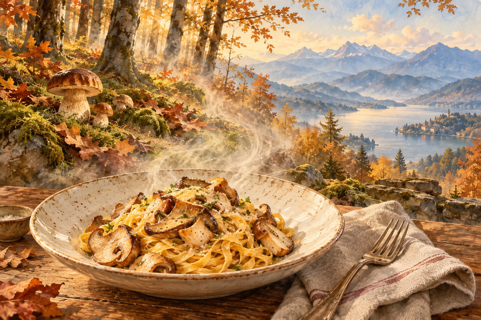 Anch’io vado a funghi, al ristorante